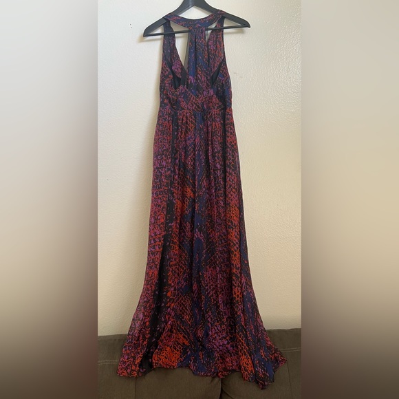 ANTHROPOLOGIE - HD in Paris Seeped Sinopia silk maxi dress - Picture 3 of 6